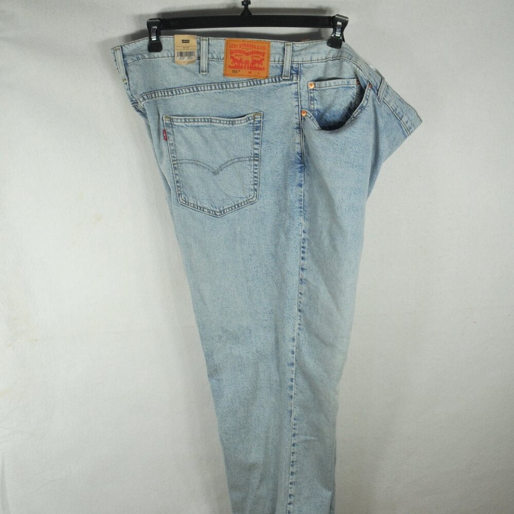 Levi's 511 Slim Men's Jeans 50 x 34 Strech Big & Tall Denim Blue Stone NWT